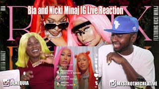 Bia and Nicki Minaj IG Live Reaction 