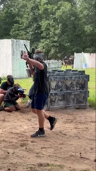 Menasha Bluejay Football Paintball - game 1 start