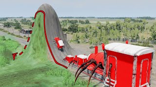 Big & Small Choo-Choo Charles vs Giant Bulge  – BeamNG.Drive #2 by BeamNG Deep 7,482 views 1 year ago 2 minutes, 44 seconds