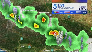 L.A. and San Bernardino Counties under severe thunderstorm warnings during a heat wave