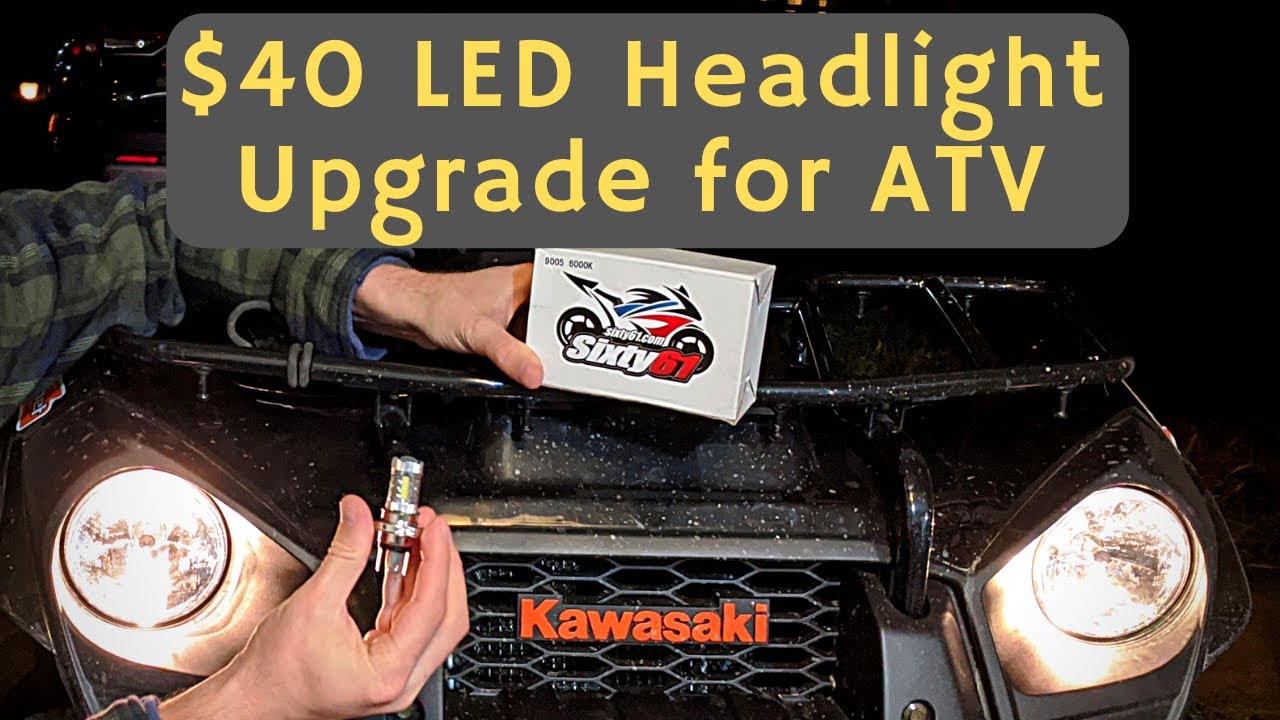 $40 LED Headlight Upgrade for ATV | Brute Force 300/650 / CREE LEDs