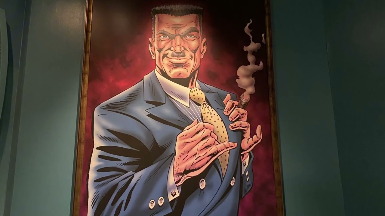 USJスパイダーマン待ち列の写真 ヴィラン、X-MEN、編集長、新聞社