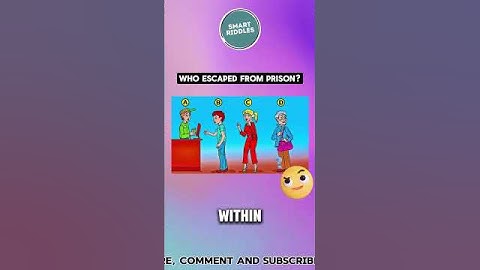 Who Escaped From Prison? #riddles #riddleoftheday #logicpuzzles #quiz #enigma #riddle