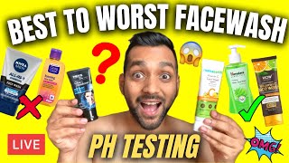 BEST TO WORST FACEWASH IN INDIA | Testing All Facewash pH Value | Best Facewash For Men | ANKIT TV