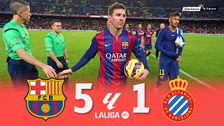 Barcelona 5 x 1 Espanyol (Messi Hat-Trick) ● La Liga 14/15 Extended Goals &amp; Highlights HD