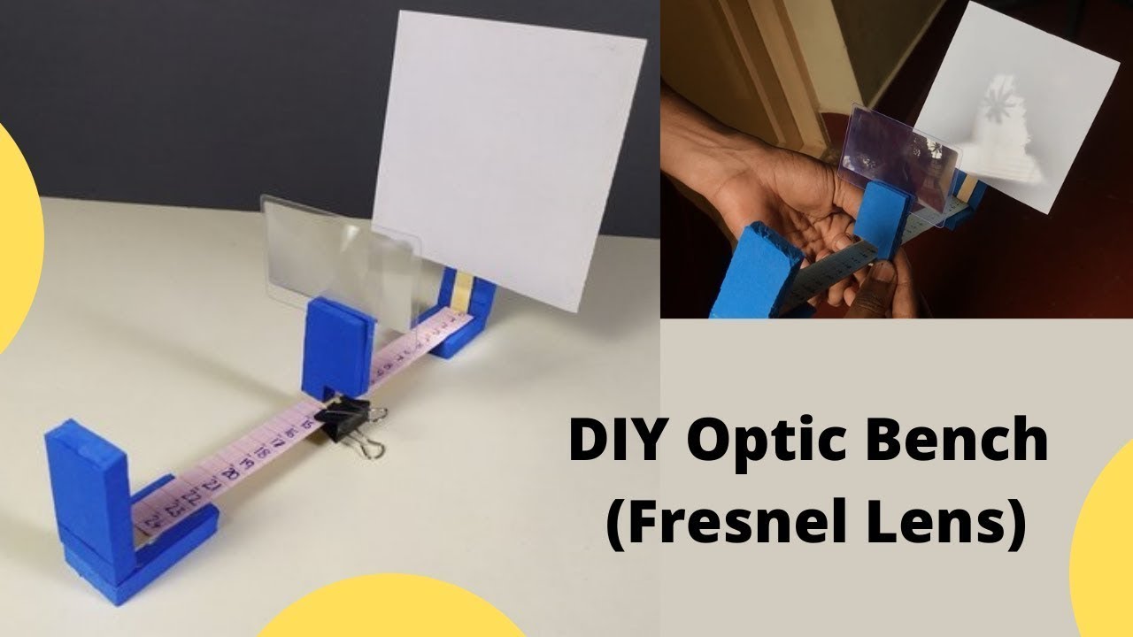 DIY Optic Bench (Fresnel Lens) Class 10 Science Lab Experiment YouTube