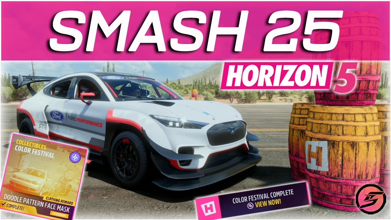 SMASH 25 PAINT BARRELS Forza Horizon 5 Collectibles Smash 25 Paint Barrels FH5 Update 6