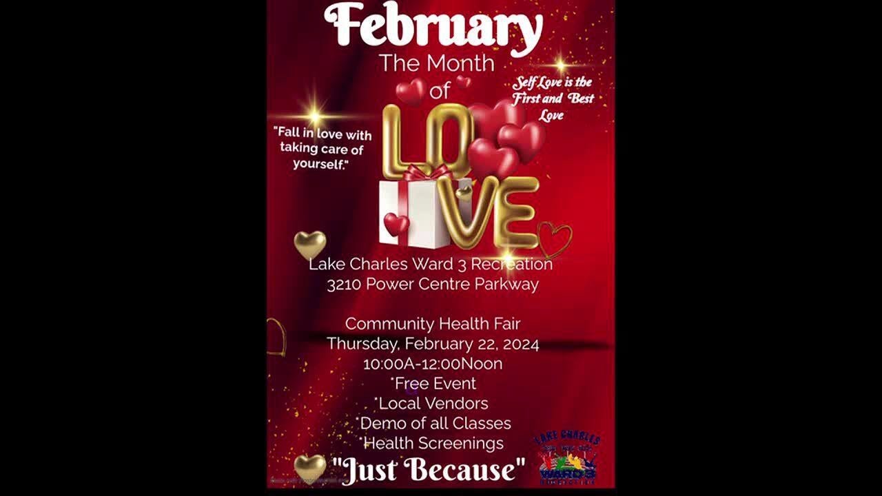 Lake Charles Ward 3 Rec Center holding selfcare health fair YouTube
