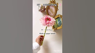 How to Make a Dahlia flower | DIY Pink Dahlia Tutorial
