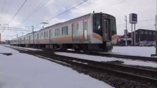 『E129系[1729M]』2017/2/4(JR上越線・越後滝谷駅～宮内駅｢野々入り第2踏切｣)