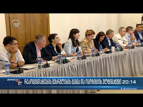 რეკომენდაციების შესრულების გეგმა და ოპოზიციის ულტიმატუმი