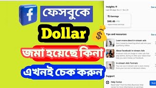 how to check facebook dollar bangla 2023//fb dollar check//facebook dollar check kare screenshot 3