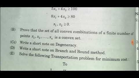 #Linear programming model paper b.sc. 3rd year maths