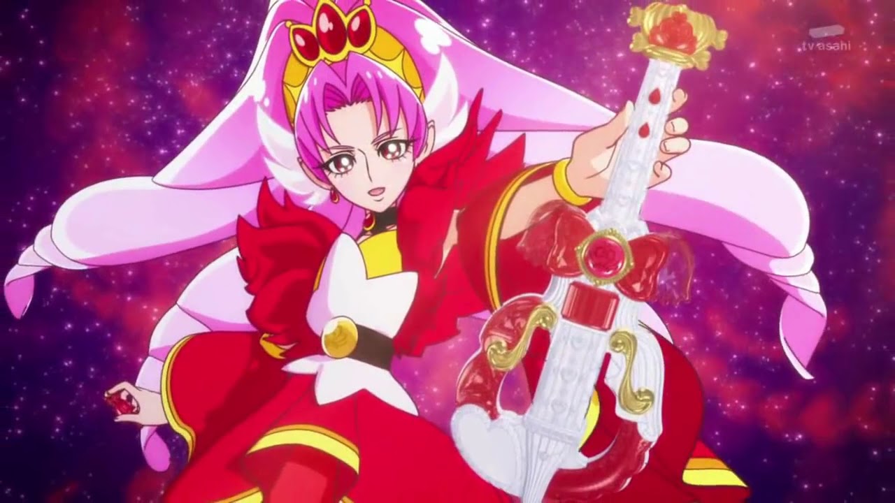 Go Princess Precure Cure Scarlet`s Transformation 720p