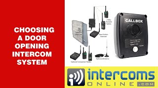 Door Opening Intercom - 888-298-9489