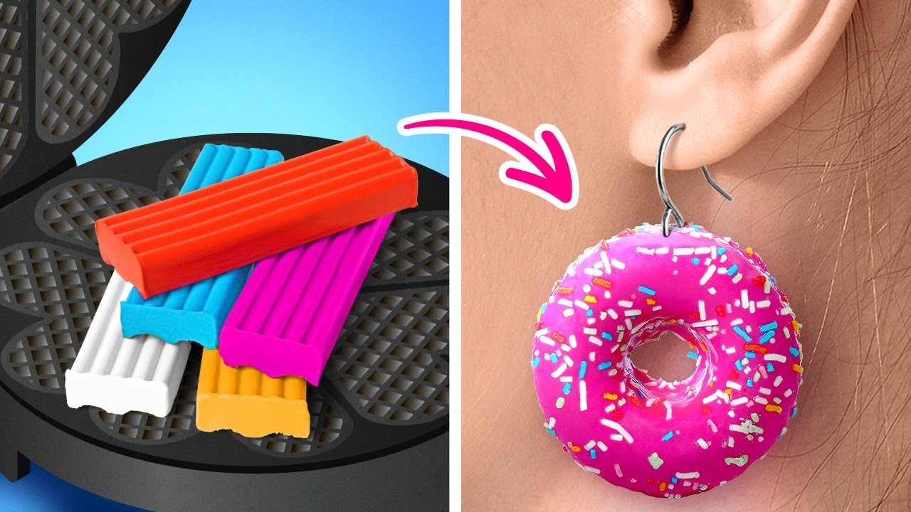 Gorgeous DIY Jewelry || Polymer Clay, 3D pen, Hot Glue Crafts - YouTube