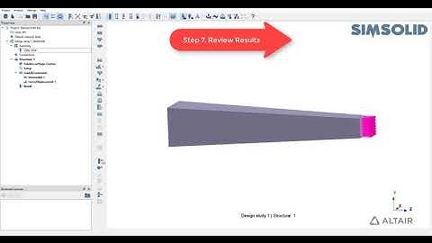 Altair SimSolid VS06 Tapered Solid Bar