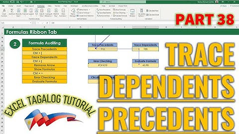 [Excel Tagalog Tutorial #38] Trace Dependents and Trace Precedents