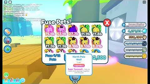 What happens when you Fuse 4 Golden North Pole Wolf? (Pet Simulator X) [ROBLOX]