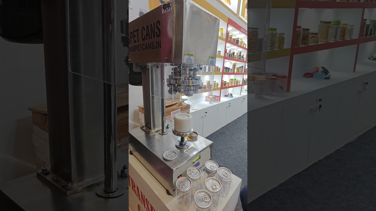 TRANSPET 4 ROLLER HEAD ROTATING Pet CAN SEAMING MACHINE 