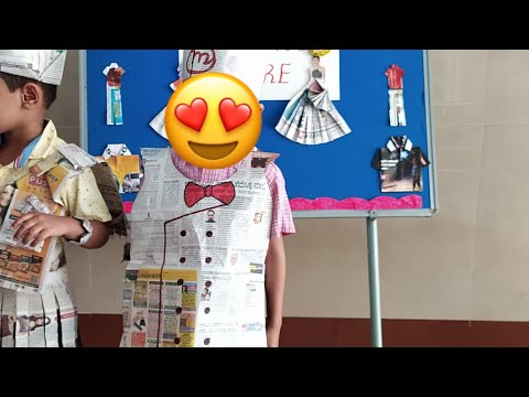 Chef/Cook Fancy Dress for kids | DIY Making of News Paper Master Chef Fancy Dress | Community Helper