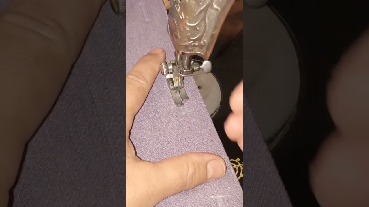 خياطة فتحة الازرار العروة بماكينة الخياطة المنزلية سنجار خطوة خطوة 