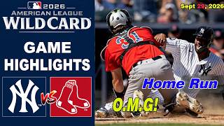 New York Yankees vs Boston Red Sox [GAME 1] Full Game Highlights Sep 29, 2026 | MLB Season