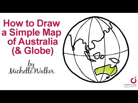 How To Draw A Simple Map Of Australia Globe Youtube