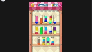 Water Sort Puzzle I Level 758 I  Facebook I SOLVED