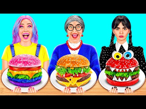 Wednesday dhidi ya Bibi Cooking Challenge | Hacks rahisi za siri za BaRaDa Challenge