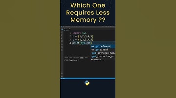 Which One Requires Less Memory ? List or Tuple ? Python #shorts