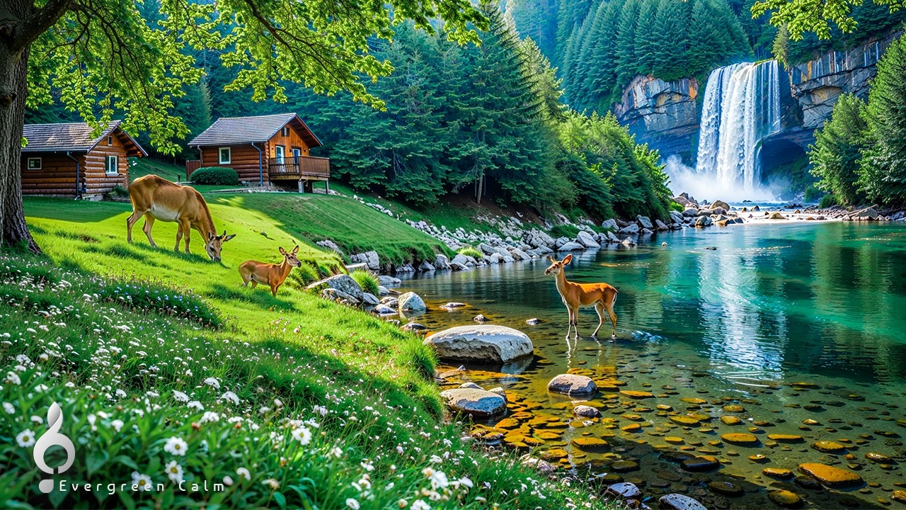 Forest Calm Piano 🍃Release Tension And Restore Balance, Relaxing Piano With Waterfall Sounds #39