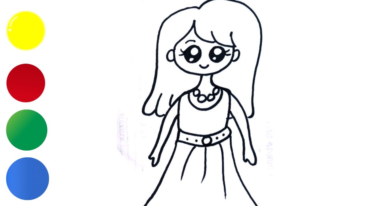 Как нарисовать и раскрасить девочку. Простой способ нарисовать девочку.