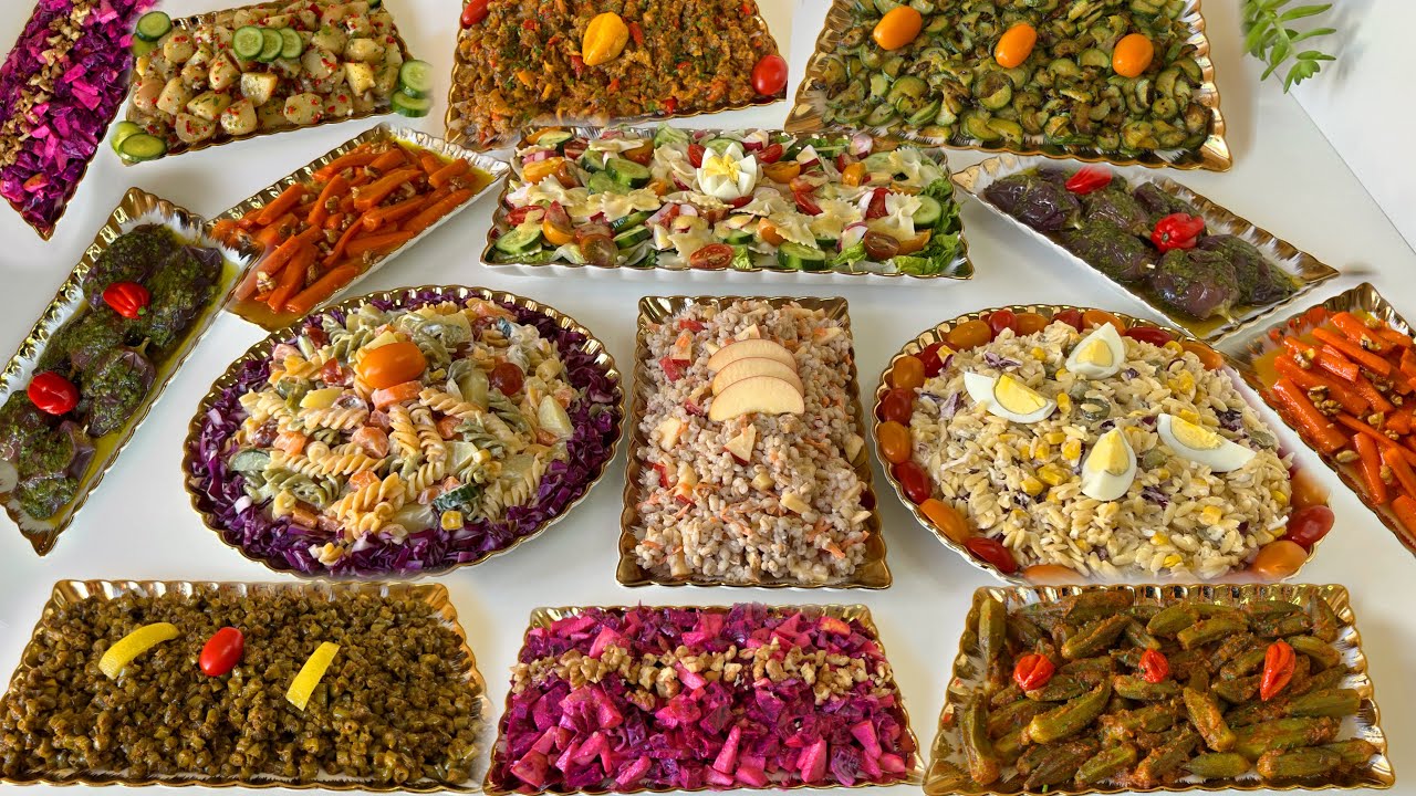 هادو هما السلطات والمقبلات الاكتر طلبا الباردة والدافئة مرافقة المشاوي/أطباق العراضات والمناسبات