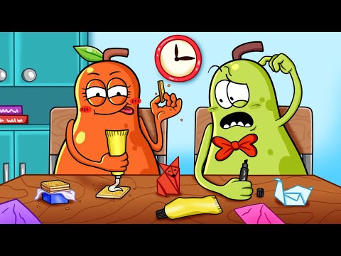 Les Fruits Essaient Des Farces Amusantes à L école