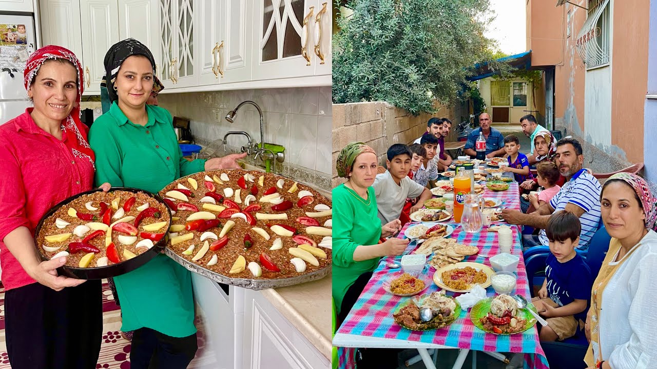 ABLAM’IN EVİ YEMEK DAVETİ ???? SACDA KUZU ETİ BAYRAM YEMEĞİ ~ ENİŞTEM ABLAM GELDİ