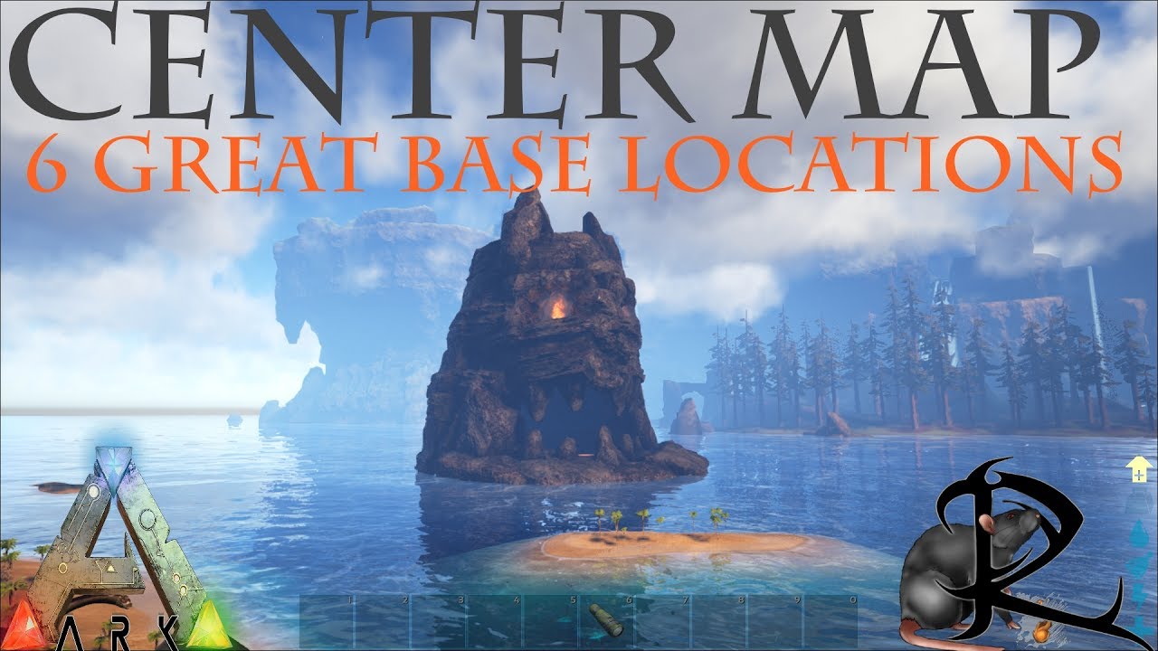 Ark Survival Evolve 6 Great Pve Base Locations On The Center Map Youtube