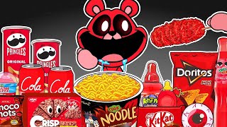 ASMR Mukbang | Convenience Store RED Foods with BOBBY BEARHUG | POPPY PLAYTIME CHAPTER 3 Animation