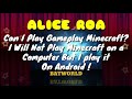 I Will Play The Minecraft Game On Android - Alice Roa