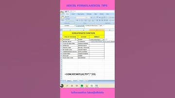 Excel  Concatenate Function#concatenate #excelformula#computertips