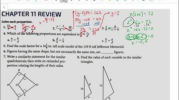 Geometry Chapter 11 Test Review Part 1