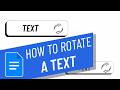 How To Rotate A Text On Google Docs