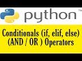 10 conditionals if elif else and or  python full course free