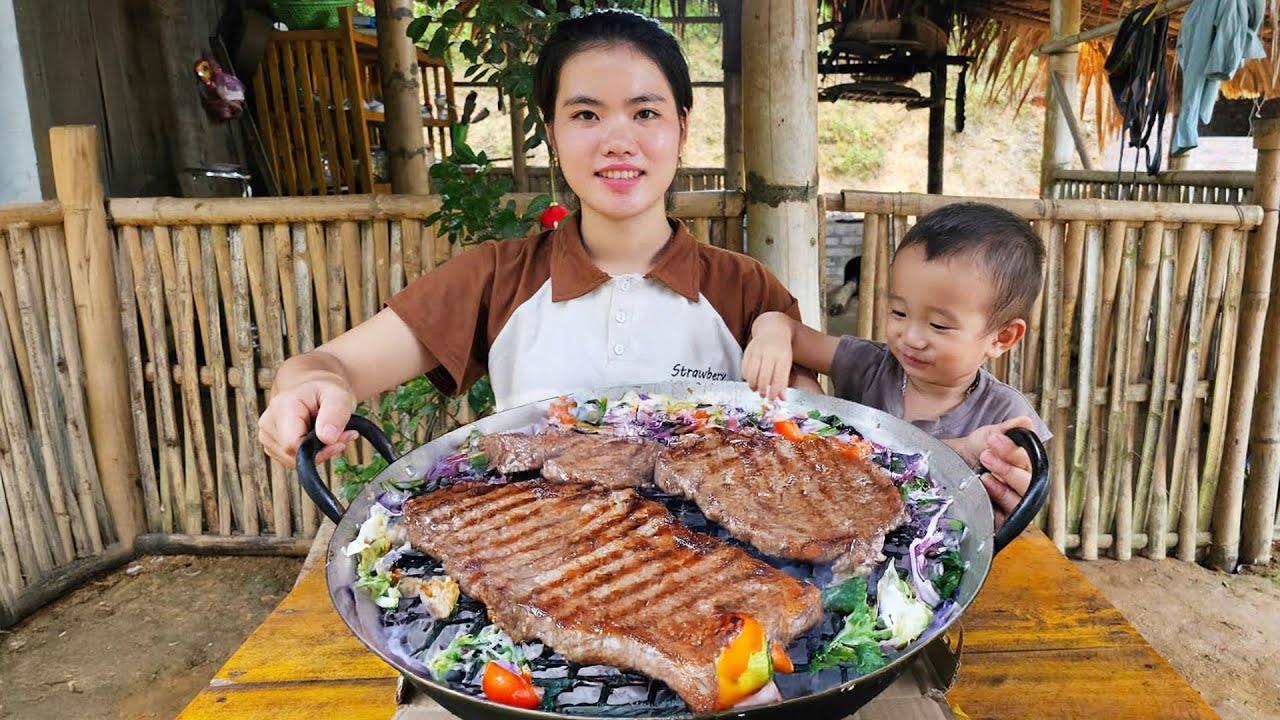 How to Make Giant Grilled Pork, Cooking For Family  | Trieu Thi Thuy