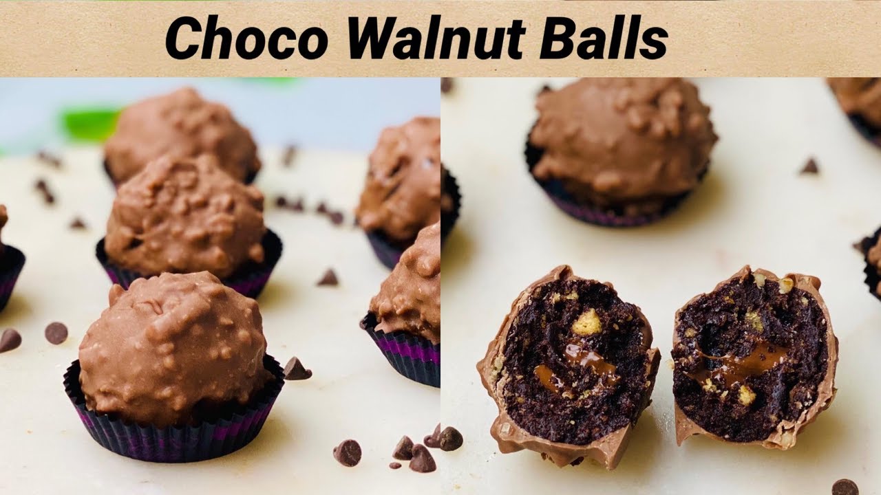 Chocolate Walnut balls | Ready in 15 mins | Chocolate Balls | Flavourful Food