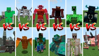 Which mob stronger??? Minecraft Mob Tournament!!!