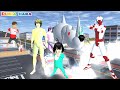 Baby Celine Dikejar Titan Raksasa Part 2 | Yuta Ultraman Vs Titan & Badak | Sakura School simulator