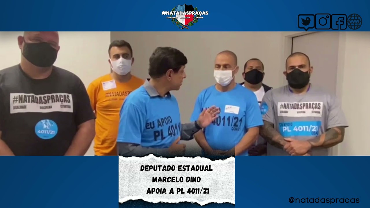 No dia 16/06/21 o Deputado Estadual Marcelo Dino, recebe o representante dos 134 aprovados no QOA/21