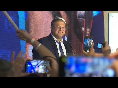 Extreme-right Ben-Gvir dances on stage ahead of speech | AFP