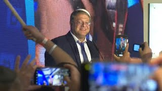Extreme-right Ben-Gvir dances on stage ahead of speech | AFP